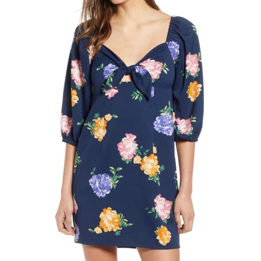 NWT Wayf Eunice Floral Mini Dress